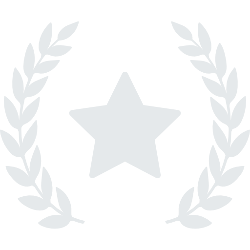 Decorative award symbol in corner